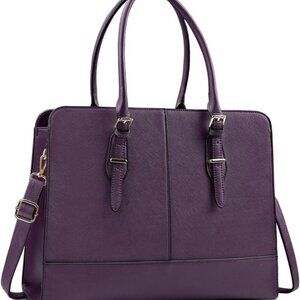 Laptop Bag for Women Leather Work Tote 15.6 Inch Laptop for Computer Bag Waterpr